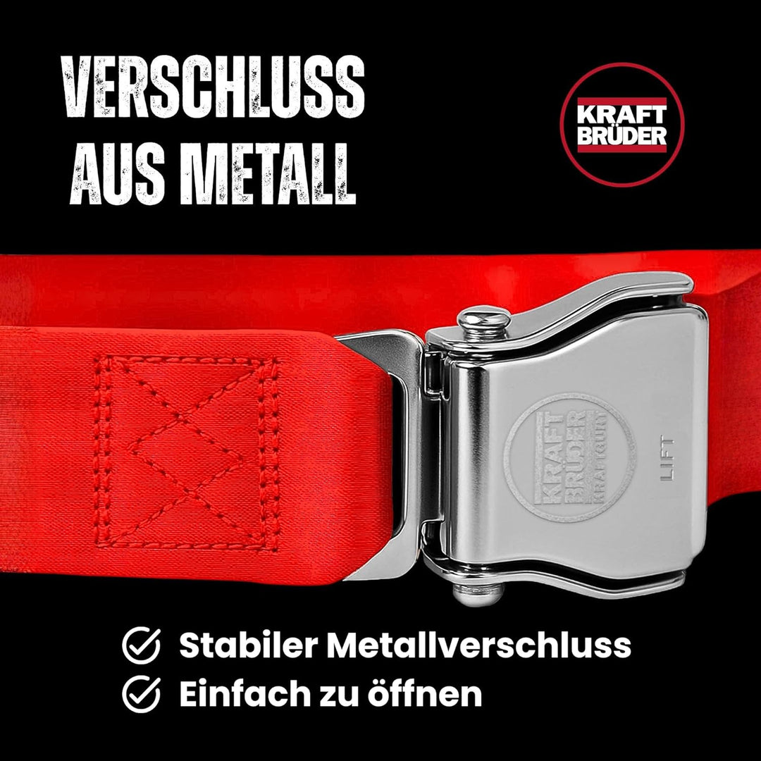 KraftGurt - Trainingsgurt zum Anschnallen an Fitnessgeräten - Für Bodybuilding, Powerlifting &amp; Muske