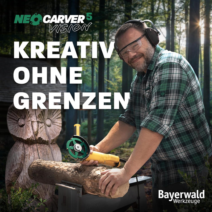 Bayerwald NeoCarver 5 Vision V2 - Hartmetall Frässcheibe für Holz - Holzschnitzfräser aus Aluminium