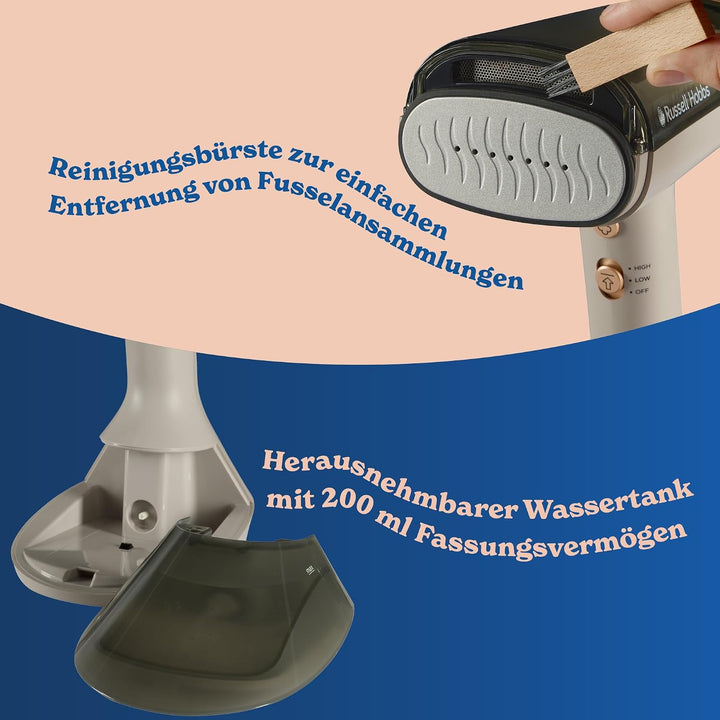 Russell Hobbs Dampfglätter [Dampfglätten mit Ansaugtechnologie] VacuSteam™ (3 Dampf-& Saugstufen, 20