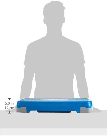 Tone Fitness Aerobic Stufenplattform | Übungsschritt | volle und kompakte Grössen blau