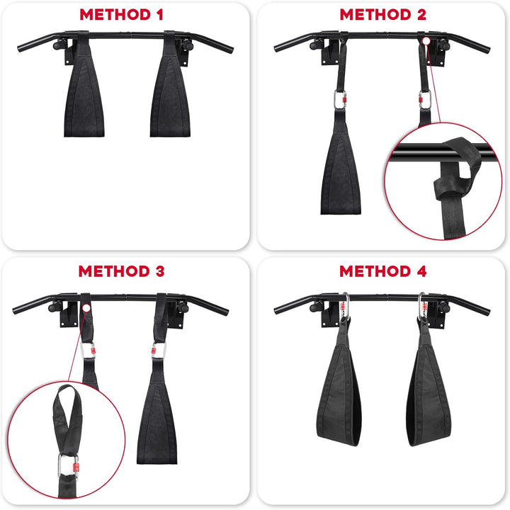 DASKING Bauchmuskelschlaufen Armschlaufen für Bauchtraining, Klimmzugstange Bauchtrainer, Fitness Ab