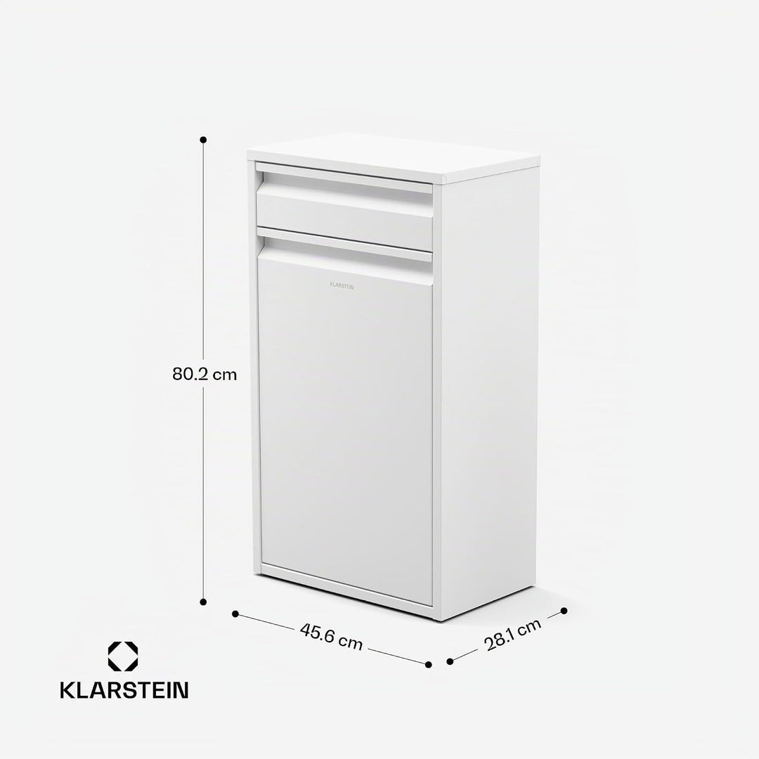 Klarstein Single-Compartment Mülleimer 50L - Edelstahl Abfalleimer Küche Mit Schublade, Wandmontage
