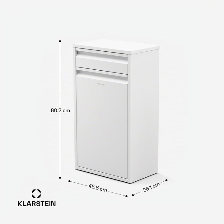 Klarstein Single-Compartment Mülleimer 50L - Edelstahl Abfalleimer Küche Mit Schublade, Wandmontage
