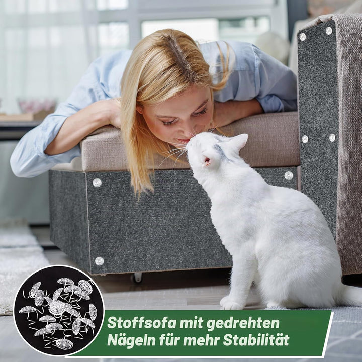 300cm×40cm Kratzmatte Katze Selbstklebend, Kratzschutz Sofa Katze, Trimmbare DIY Katzen Kratzmatte m