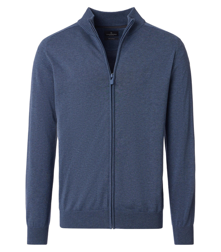 CASAMODA Strickjacke Uni, S Dunkles Mittelblau