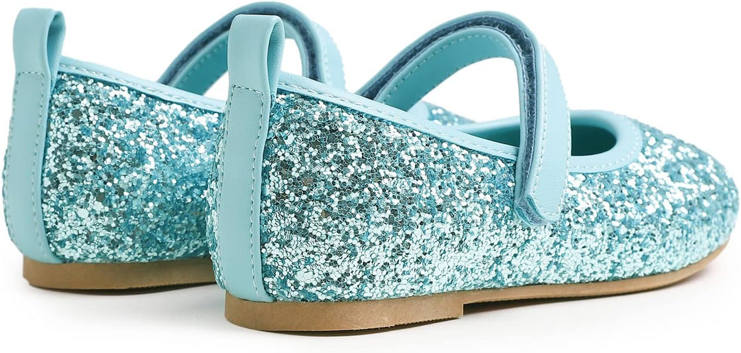 Feversole Girls Cute Dress, Mädchen süsses Kleid Mary Jane Schuhe weiche Party Urlaub Ballerinas 32