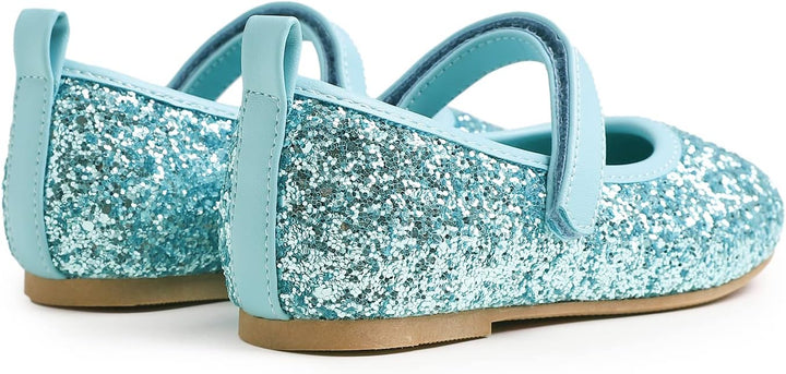 Feversole Girls Cute Dress, Mädchen süsses Kleid Mary Jane Schuhe weiche Party Urlaub Ballerinas 32