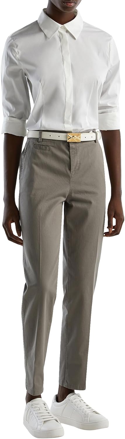 United Colors of Benetton Damen Hemd XL Optisches Weiss 101, XL Optisches Weiß 101