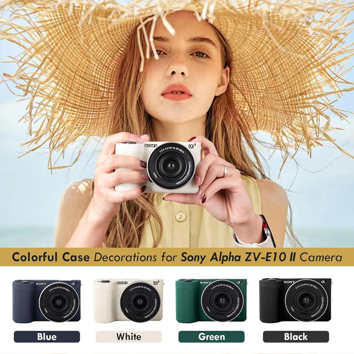 MUZIRI KINOKOO Weiche Silikonhülle für Sony ZVE10 II/ZV-E10 II, Schutz Tasche für Alpha ZV-E10 II/ZV