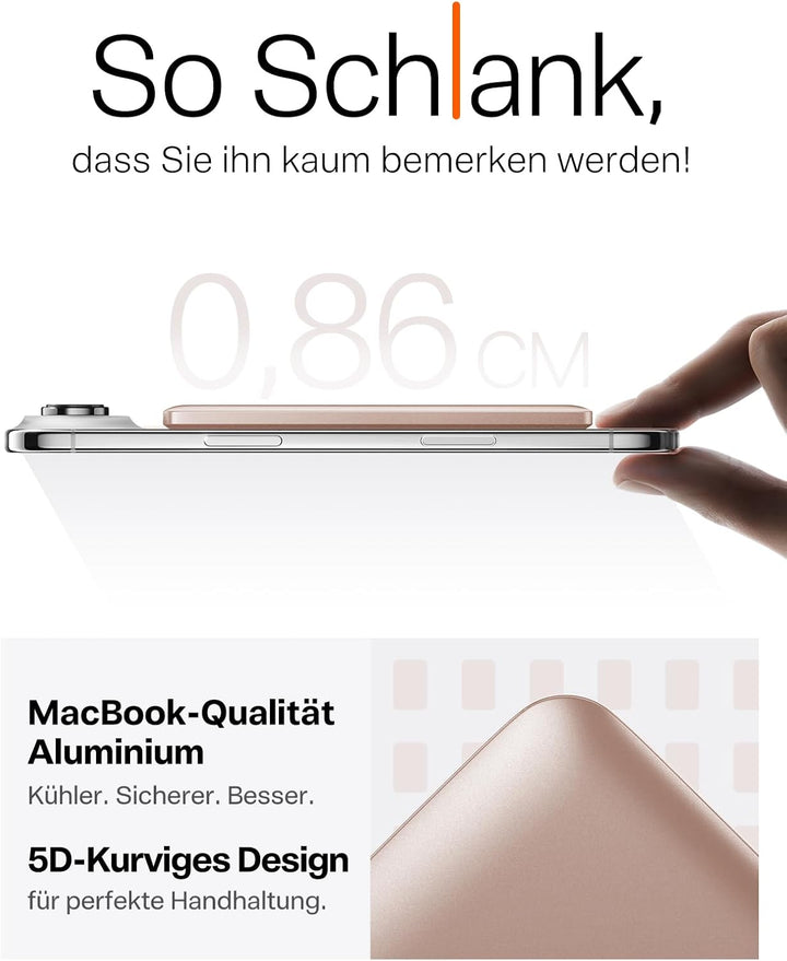 TORRAS MiniMag Ultra Slim Powerbank für Magsafe, 18W Schnellladen 5000mAh Magnetische Powerbank Slim