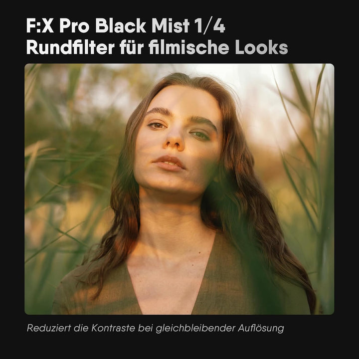 Rollei F:X Pro 49 mm Black-Mist Filter 1/4, Black Diffusion aus Professionelles Optisches Glas für P