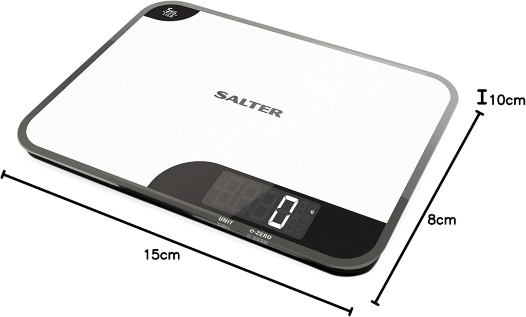 Salter 1064AR WHDR elektronisch digitale Küchenwaage - Kapazität 5kg, Hinzufügen & Wiegen Tara-Funkt