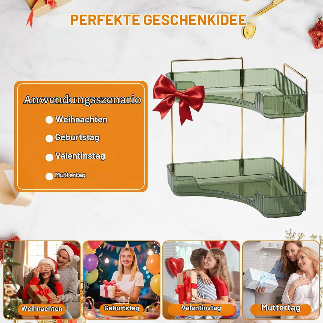 SHANNA Eckiger Make Up Kosmetik Organizer: Stauraum für die Arbeitsplatte, hochkapazitiver Hautpfleg