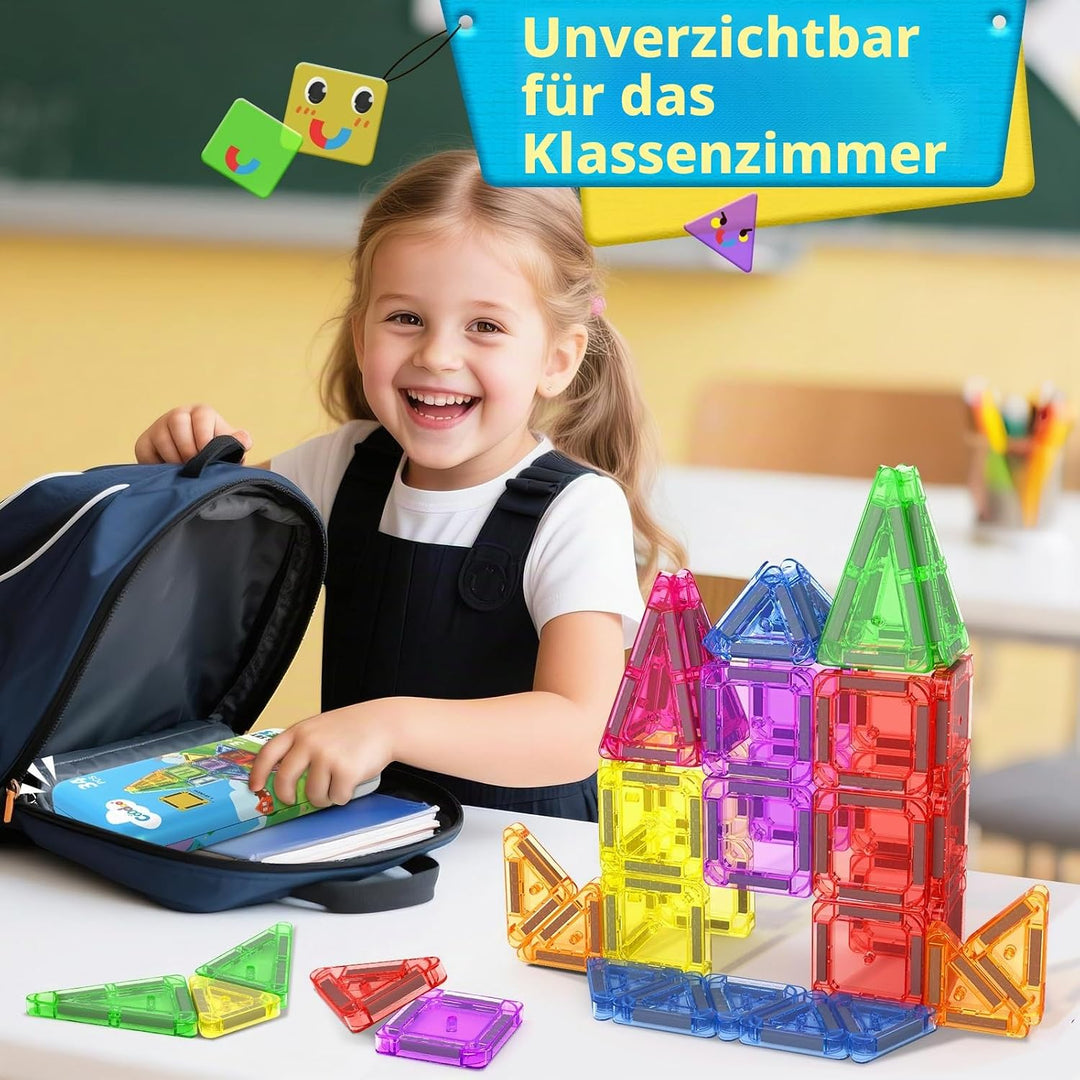 Magnetische Bausteine für Kinder,STEM-Magnetblöcke,Sensorisches Spielzeug,Kleinkindspielzeug,Bauspie