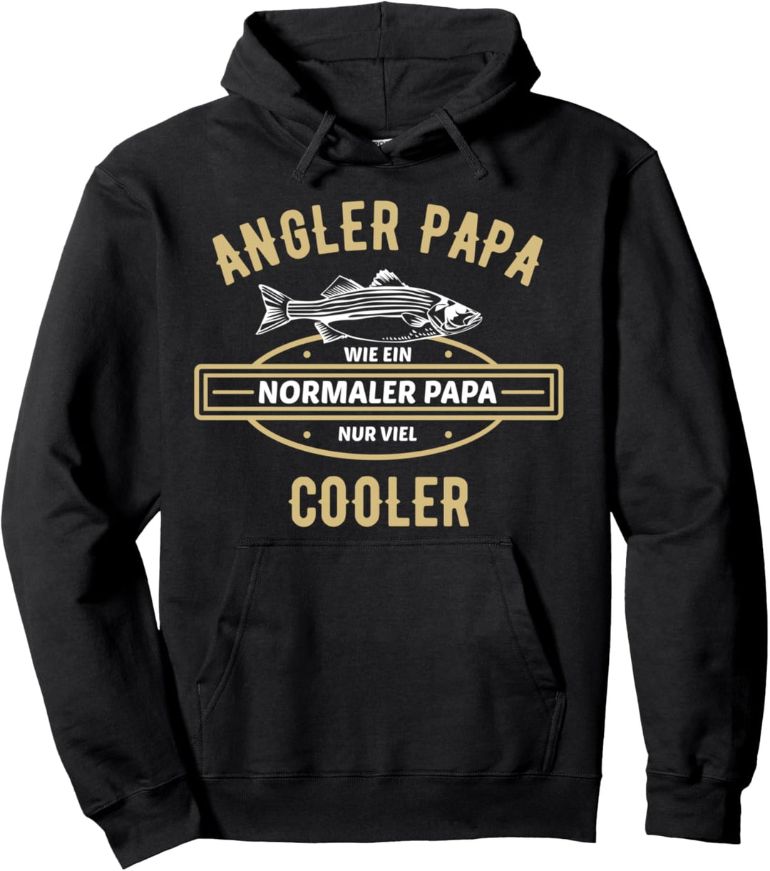 Angler Papa Vatertag Geschenk Vater Angeln Spruch Pullover Hoodie
