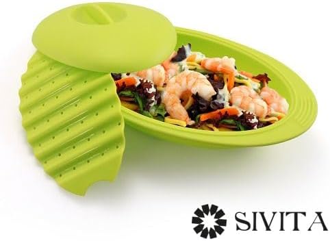 Franquihogar Papillote Silikon- – -Dampf-grün 28 cm – besonders Mikrowelle