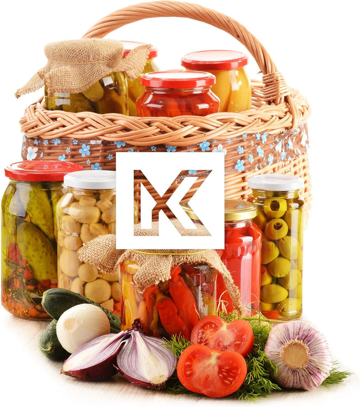 KADAX 10er Set Marmeladengläser 350ml TO82 Bunte Biene, Einmachgläser Vorratsgläser Mason Jar mit Sc