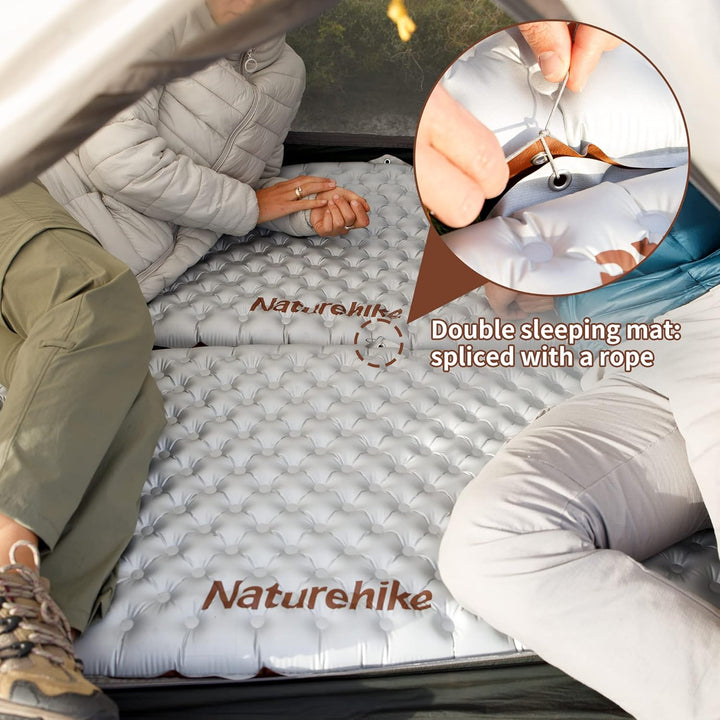 Naturehike Camping Isomatte Ultraleicht 5,8 R-Wert, 8 cm Dicke Aufblasbare Isomatte 4 Jahreszeiten L
