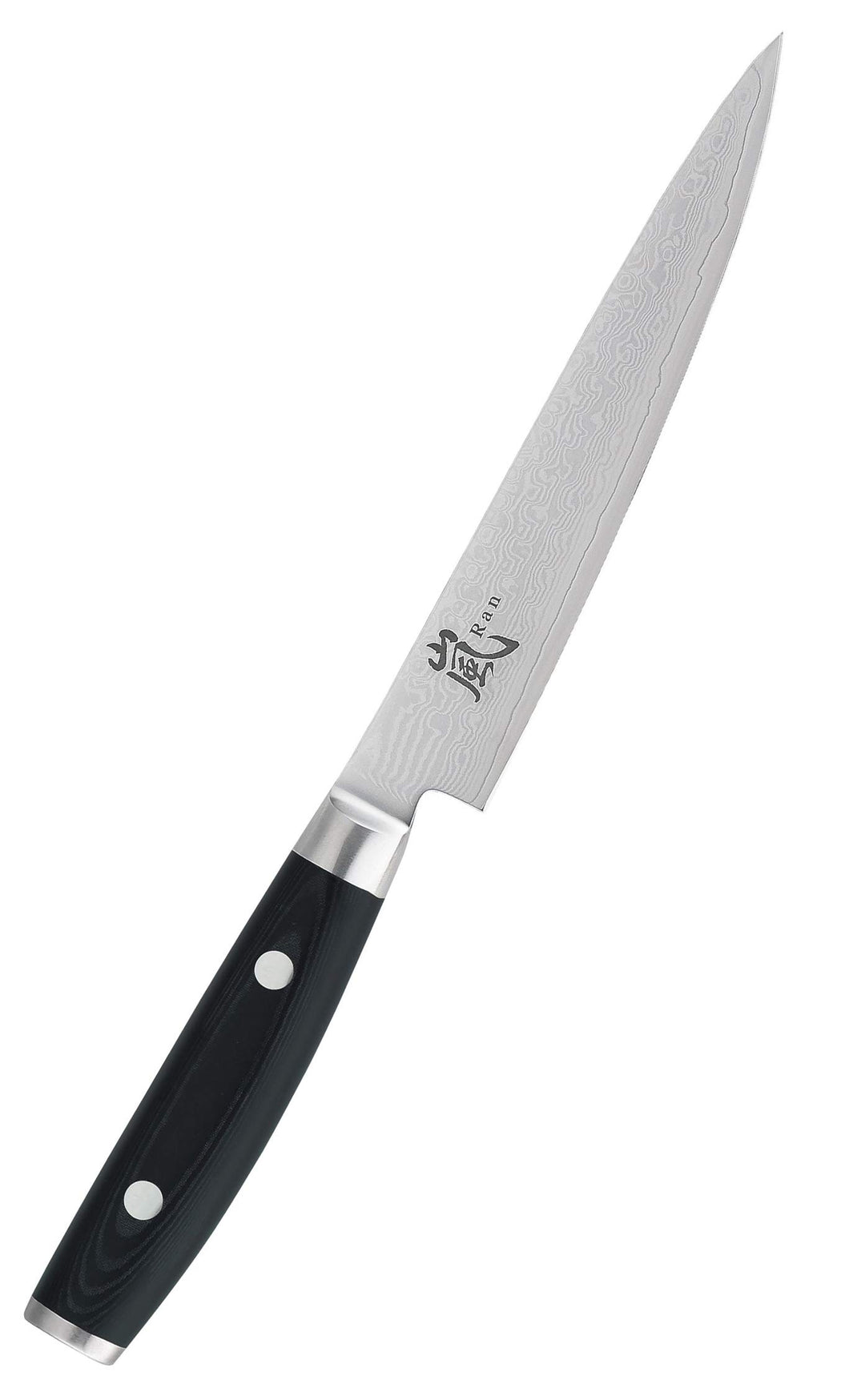 Yaxell Allzweckmesser RAN 69 mit Klinge aus Damaststahl und Griff aus Leinen Micarta in der Farbe Sc
