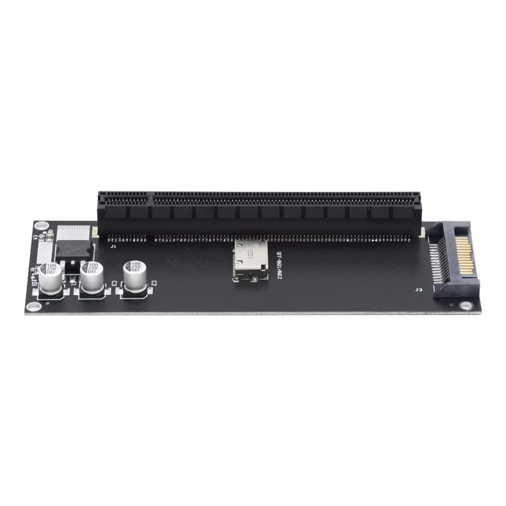 xiwai Oculink SFF-8612 SFF-8611 auf PCIE PCI-Express 16x 4X Adapter mit SATA Power Port für Mainboar