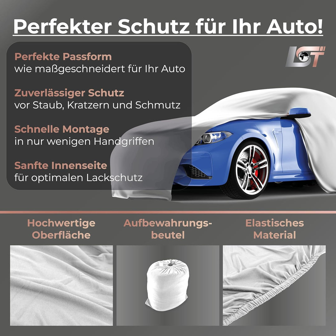 LST Autoabdeckung Indoor – lackschonende und Dehnbare Autogarage. Car Cover Innenbereich für Autohäu