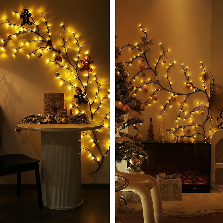 Ciskotu Beleuchtete Willow Vine, Weidenrebe Baum Lichter mit Stecker, 144 LEDs Willow Vine LED Baum,