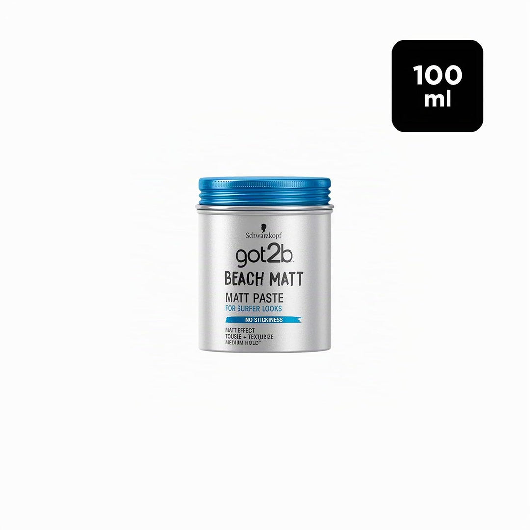 Schwarzkopf got2b Beach Matt Texturisierende Mattpaste, mittlerer Halt, silikonfrei, 100 ml - 6 Stüc