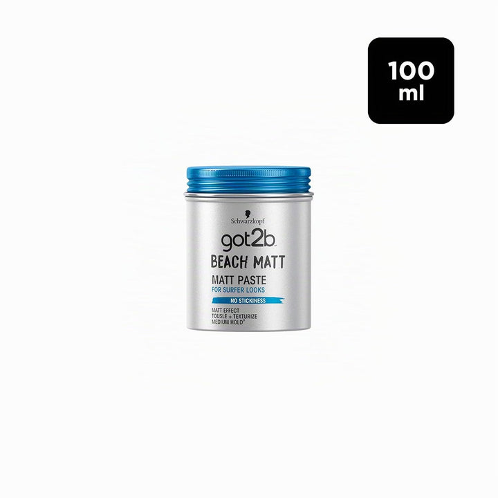 Schwarzkopf got2b Beach Matt Texturisierende Mattpaste, mittlerer Halt, silikonfrei, 100 ml - 6 Stüc