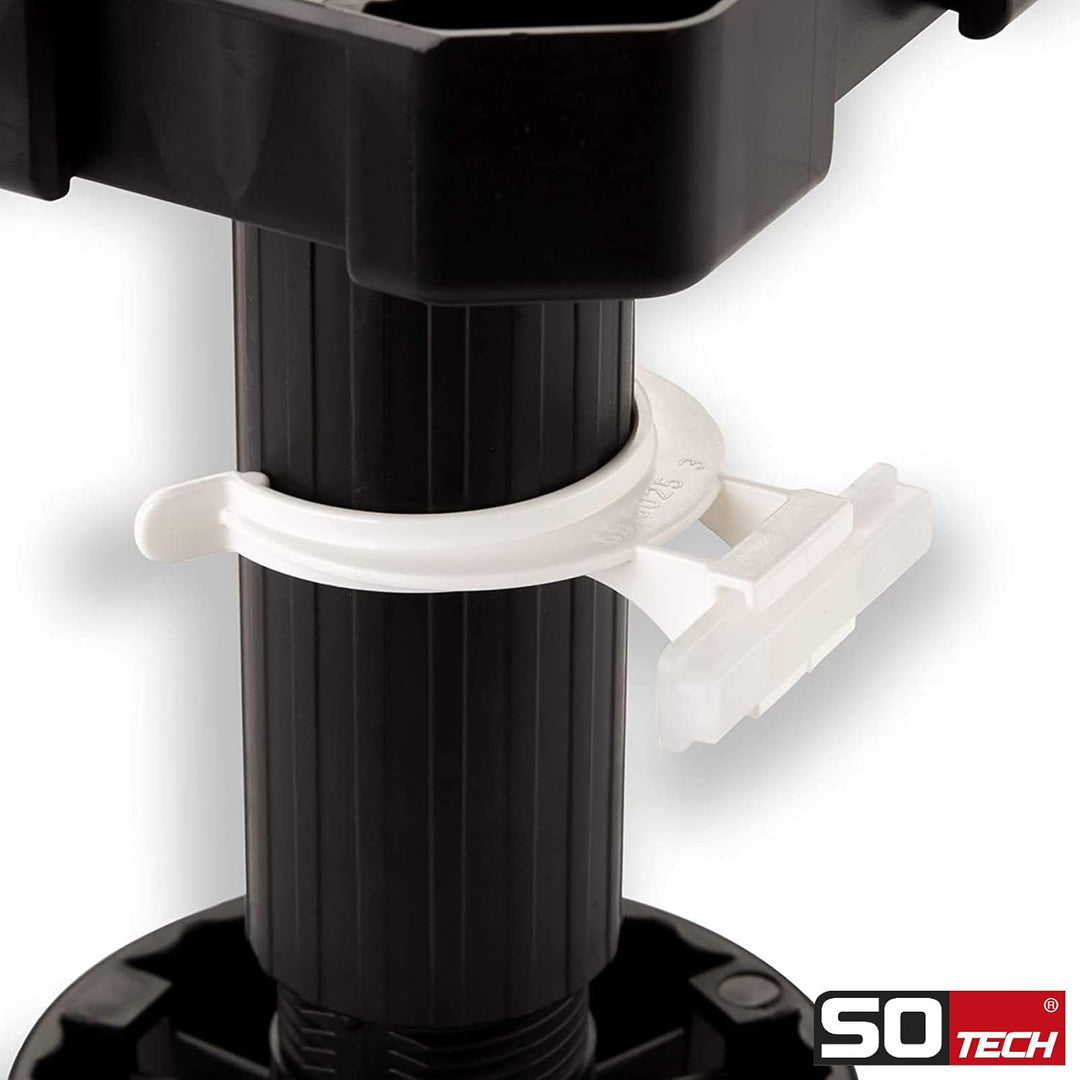 SOTECH 8er Set 100 mm Möbelfuss Sockelfuss verstellbar, 8er Set