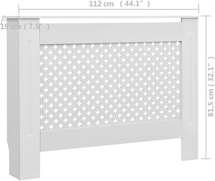 Wohnzimmer 2 Stücke Heizkörperverkleidungen 112×19×81,5 cm MDF Heizkörper Verkleidung Abdeckung Heiz