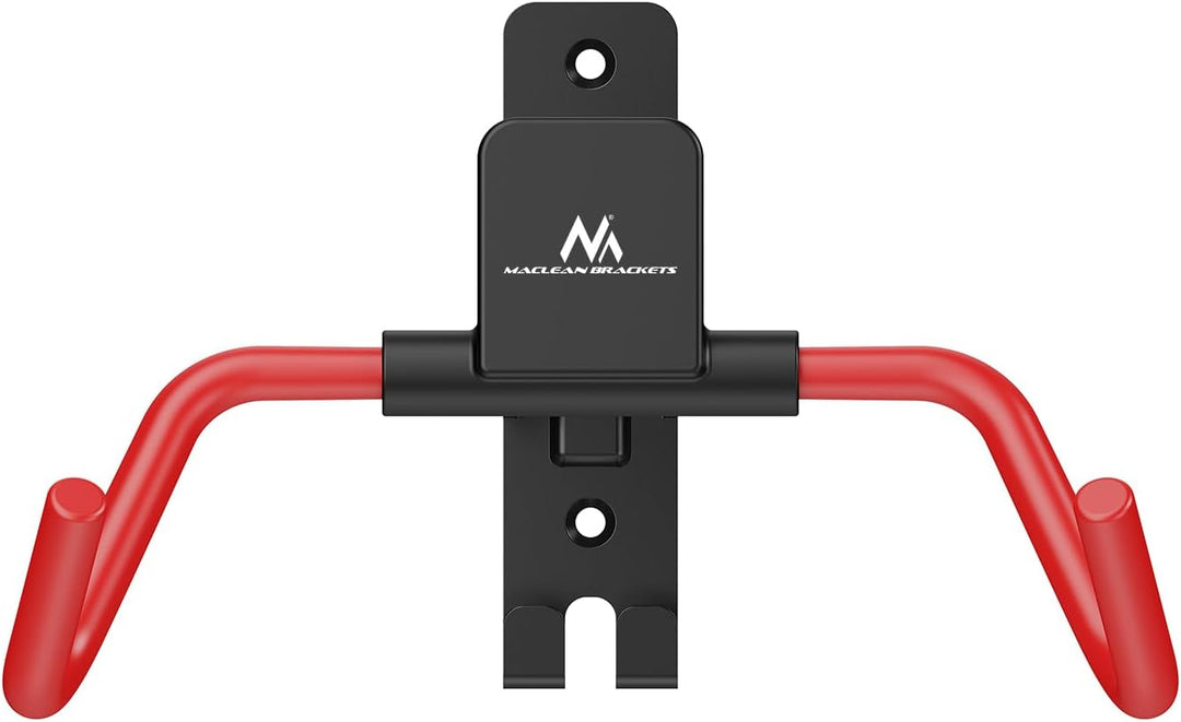 Maclean Wand-Fahrradhalter | aus Stahl, verstellbar | Tragkraft bis zu 30 kg (4 Stück) | Verstellbar