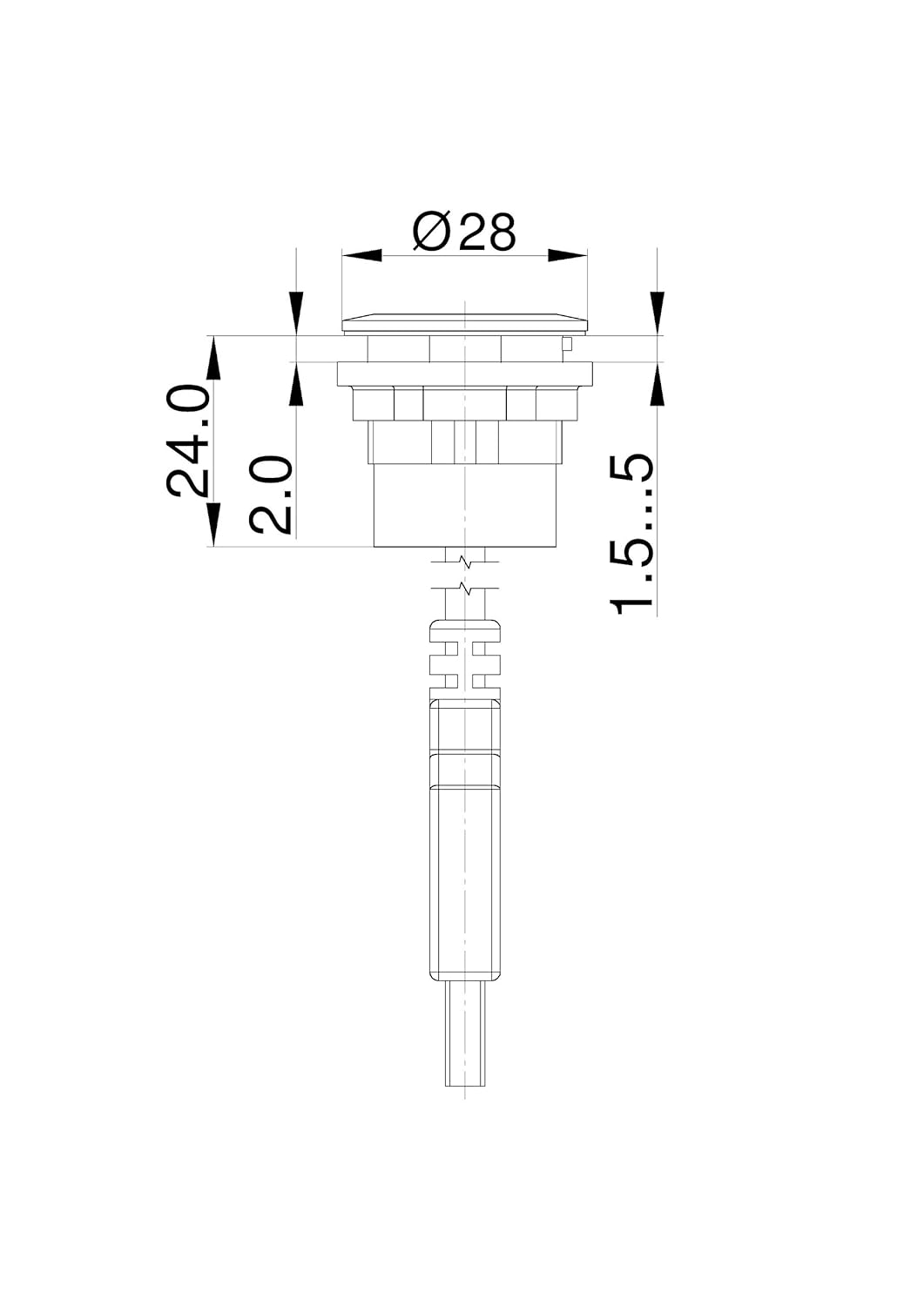 Schlegel 23.001.562 USB3.0-Buchse Edelstahl, 1x USB-Buchse Typ A, 1x USB3.0-Kabel Länge 60 cm und St