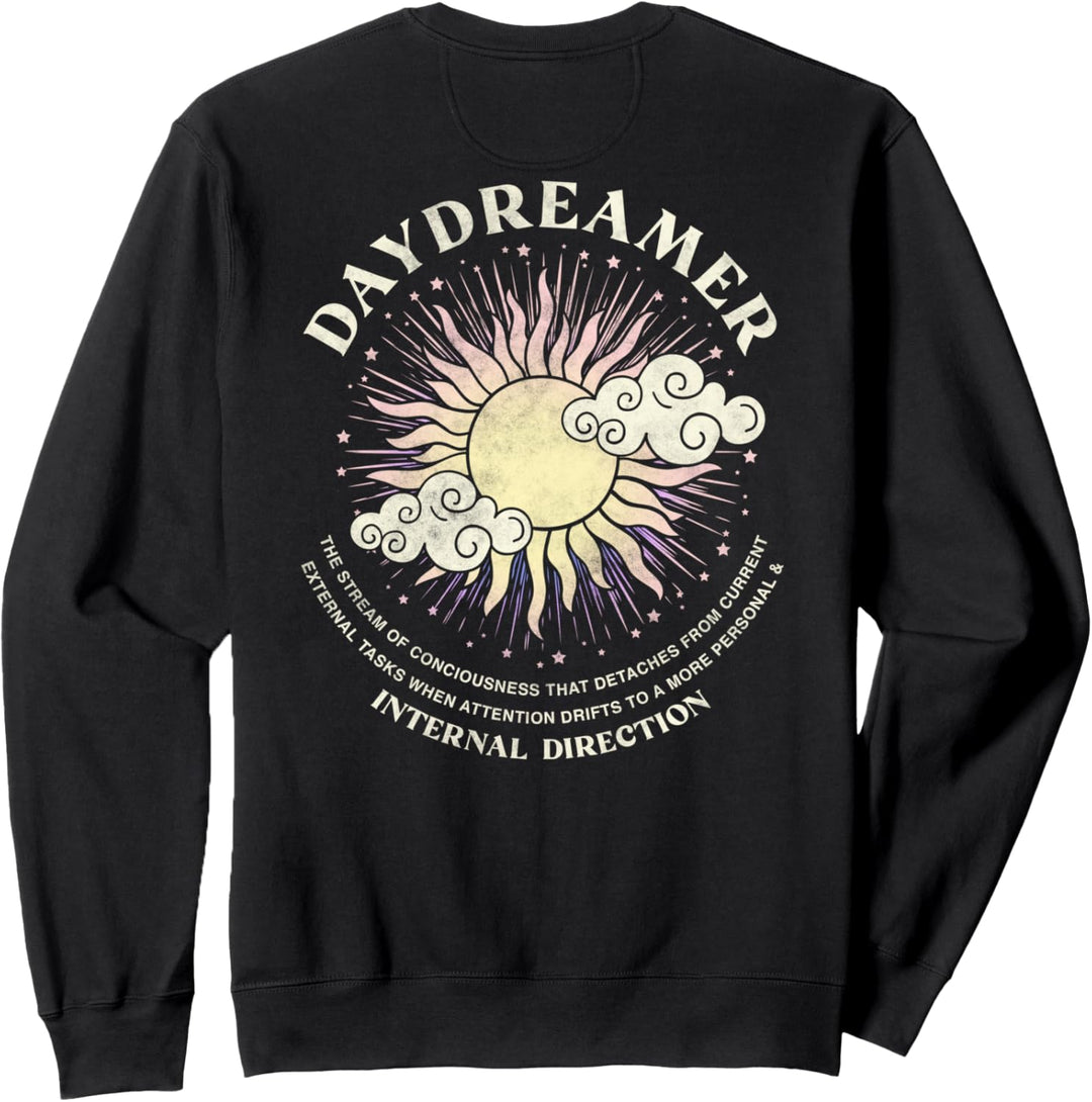 Daydreamer Sun Burst Front Back Design Sweatshirt