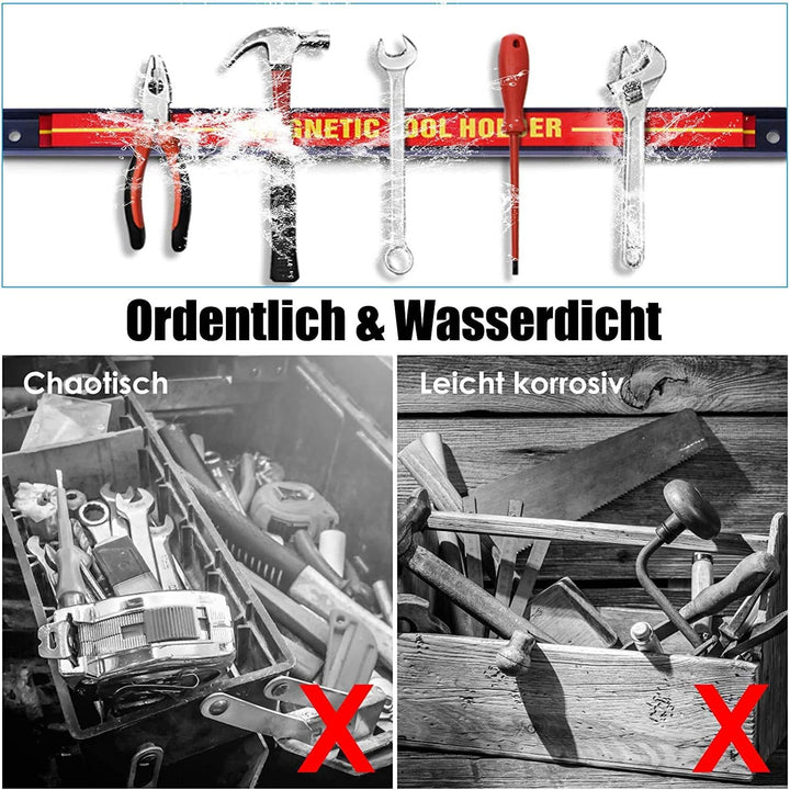 RELAX4LIFE Magnetleiste aus Stahl, Magnetischer Werkzeughalter, Werkzeugleiste Wand, Werkzeughalteru
