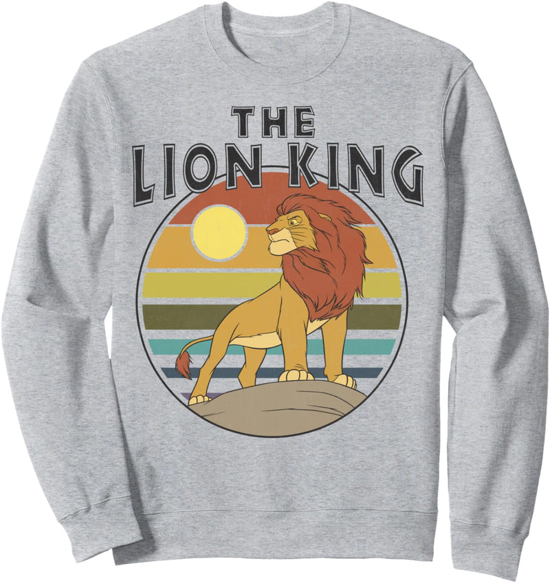 Disney The Lion King Simba Retro Sunset Portrait Sweatshirt