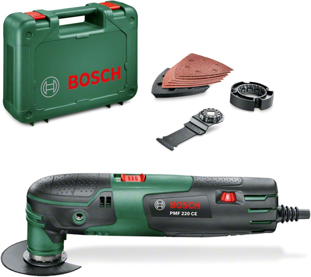 Bosch Home and Garden Multifunktionswerkzeug PMF 220 CE (220 Watt, für Starlock Zubehör, im Koffer),
