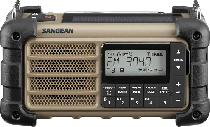 Sangean MMR-99 Outdoorradio UKW Notfallradio, Bluetooth® Solarpanel, spritzwassergeschützt, staubd