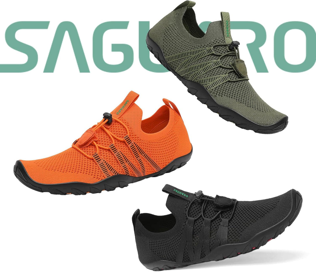 SAGUARO Herren Badeschuhe Damen rutschfeste Sohle Schnell Trocknend Schwimmschuhe 36 EU Dunkelorange