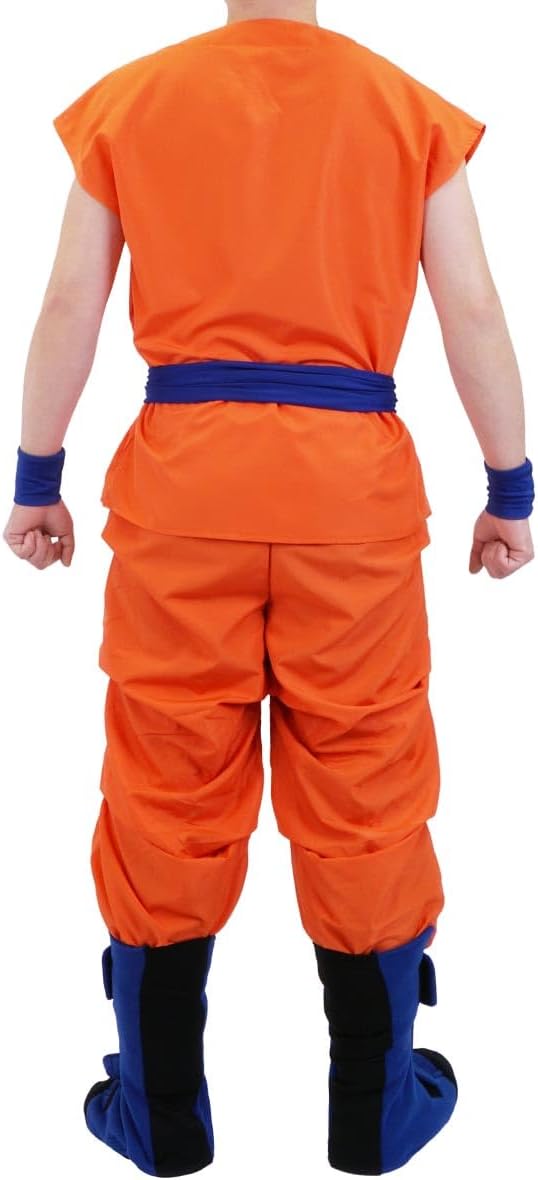 CoolChange Son Goku Cosplay Kostüm mit Überschuhen | Golden Frieza Saga | Grösse: L, L