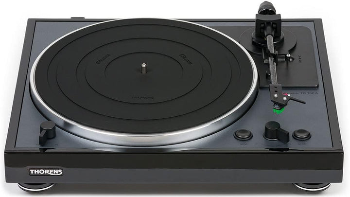 Thorens TD 102 A Plattenspieler, schwarz, Schwarz Hochglanz