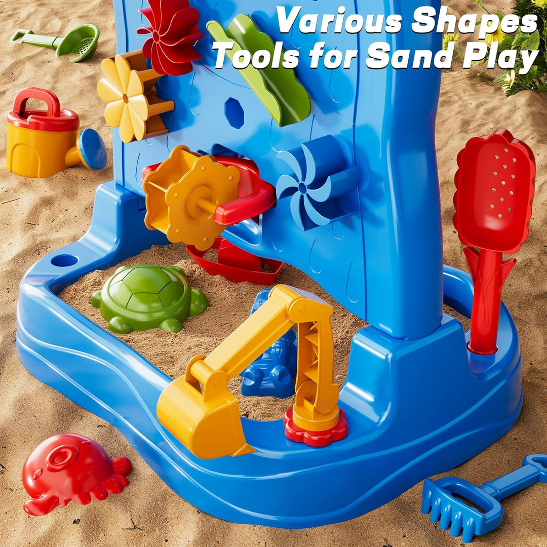 Ci Vetch Wasserfall-Sand- und Wasser-Spieltisch für Kleinkinder, Sommer-Outdoor-Wasserspieltisch mit