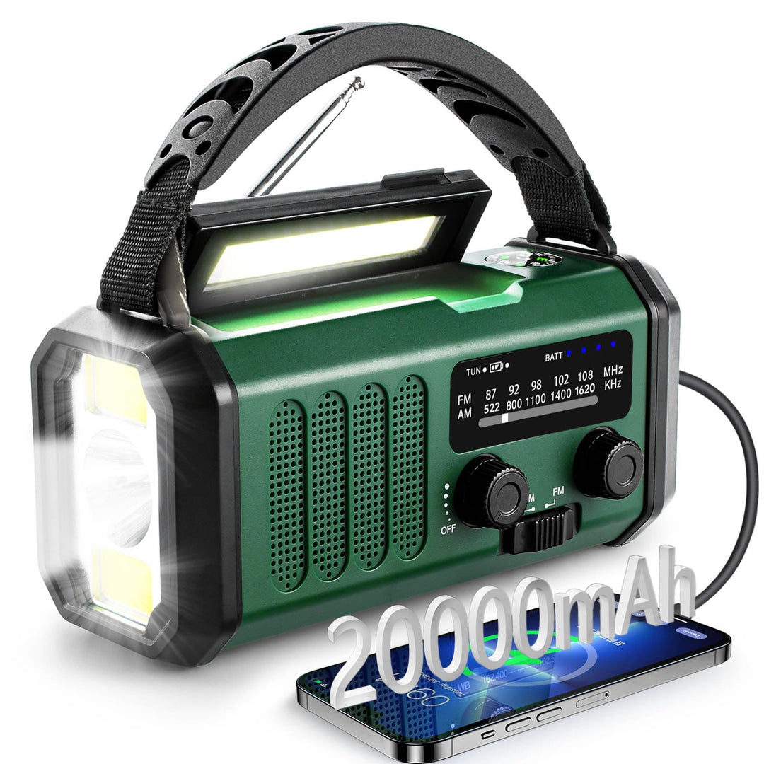 TKMARS Radio Batteriebetrieben Notfall 20000mah Solar Radio FM/AM Outdoor Radio Notfallradio mit Kur