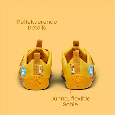 Affenzahn Barfussschuh Baumwolle Lucky Klettverschluss Vegan rutschfest Flexibel Reflektierend für