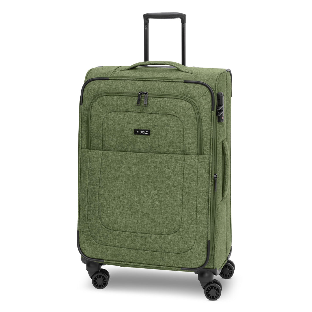 REDOLZ MEDIUM Weichschalen Koffer für Männer & Frauen | Leichter Trolley 67 cm mit 4 Doppelrollen &
