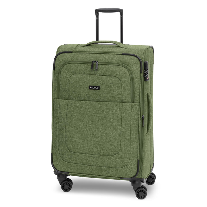 REDOLZ MEDIUM Weichschalen Koffer für Männer & Frauen | Leichter Trolley 67 cm mit 4 Doppelrollen &