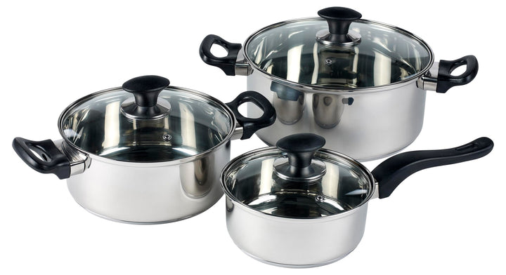 Funktion Saucepan set 6 dele 1.8 Liter Glänzender Stahl, 1.8 Liter Glänzender Stahl