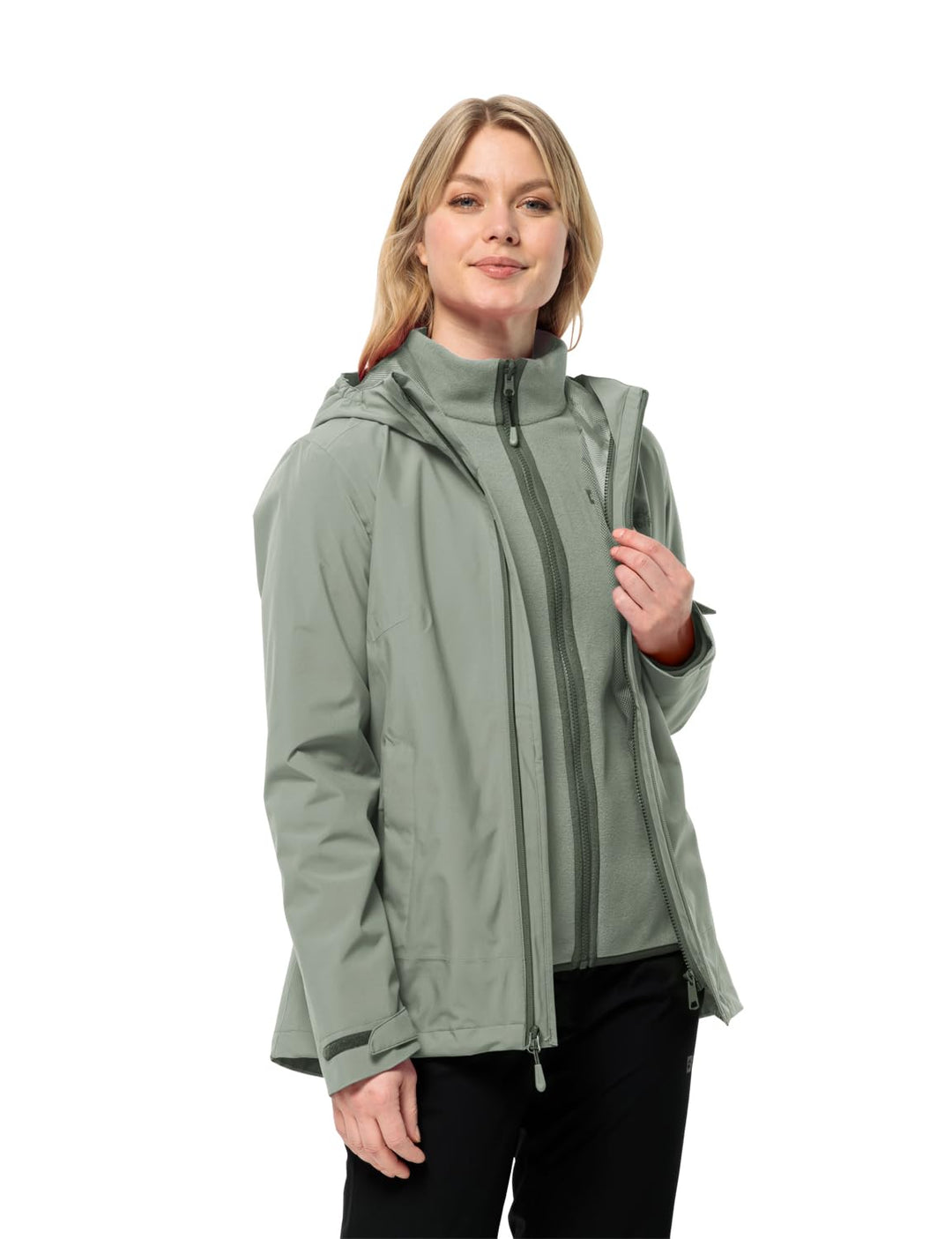 Jack Wolfskin Damen Moonrise 3in1 Jkt W Jacket XS mint leaf, XS mint leaf