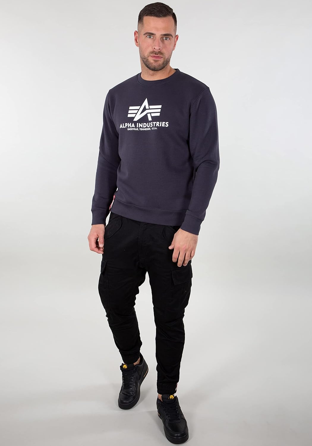 ALPHA INDUSTRIES Herren Basic Sweater Sweatshirt für Herren Sweatshirt (1er Pack) XS Navy, XS Navy