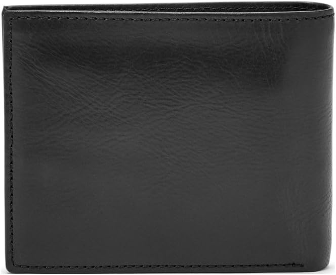 Fossil Herren Reisepasshülle Ryan aus Leder 12,4 cm L x 0,5 cm B x 8,9 cm H Schwarz, Schwarz