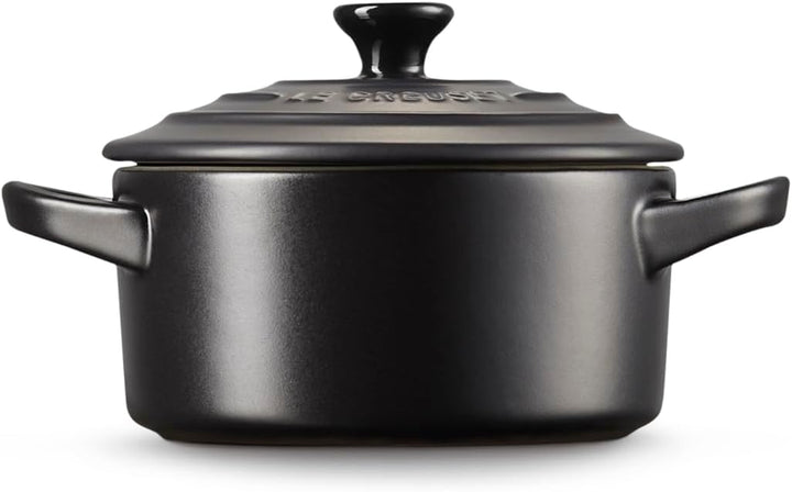 Le Creuset Mini-Cocotte aus Steinzeug, 250 ml, 10 x 5 cm, Schwarz Matt, 71901100000100, Schwarz Matt